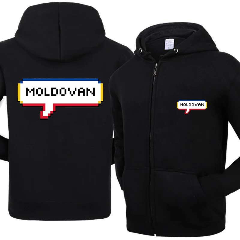 

Молдавская куртка с пузырьковым принтом больших размеров на молнии, мужская модная свободная мужская одежда с капюшоном