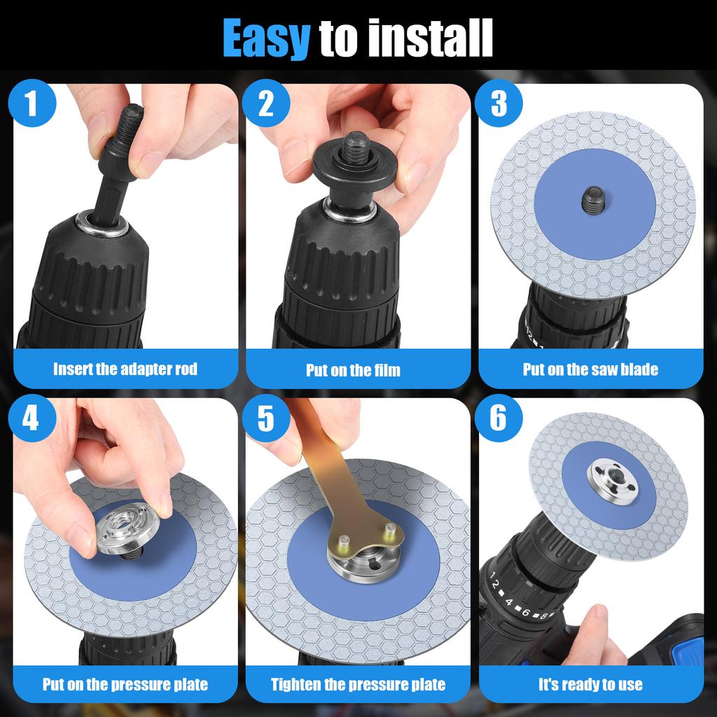 Drill Adapter Universal Drill Adapter with Flange Nut PartsKit, for Cutting Disc Polishing Wheel Metals Handle Holder Adapter