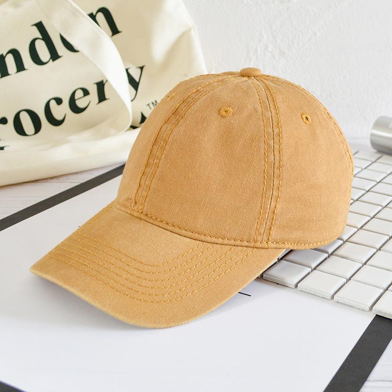 Opraná kachní jazyková čepice Dětská Párová Starý kovbojský materiál Baseballová čepice Dámská Lehké deska Zakřivený kšilt Hip Hop čepice