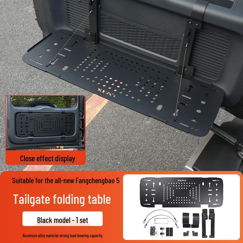 

BYD Leopard 5 Задняя дверь Алюминиевый складной стол Стойка для хранения