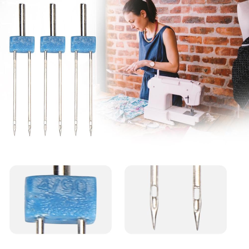 3pcs Steel Double Needle Pins 2mm 3mm Twin Needle Universal 4mm Double Twin Stretch Needle Household Sewing Machine