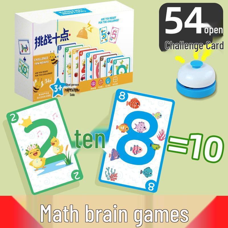 10 Challenge Math Cards: Parent-Child Interactive Thinking Game