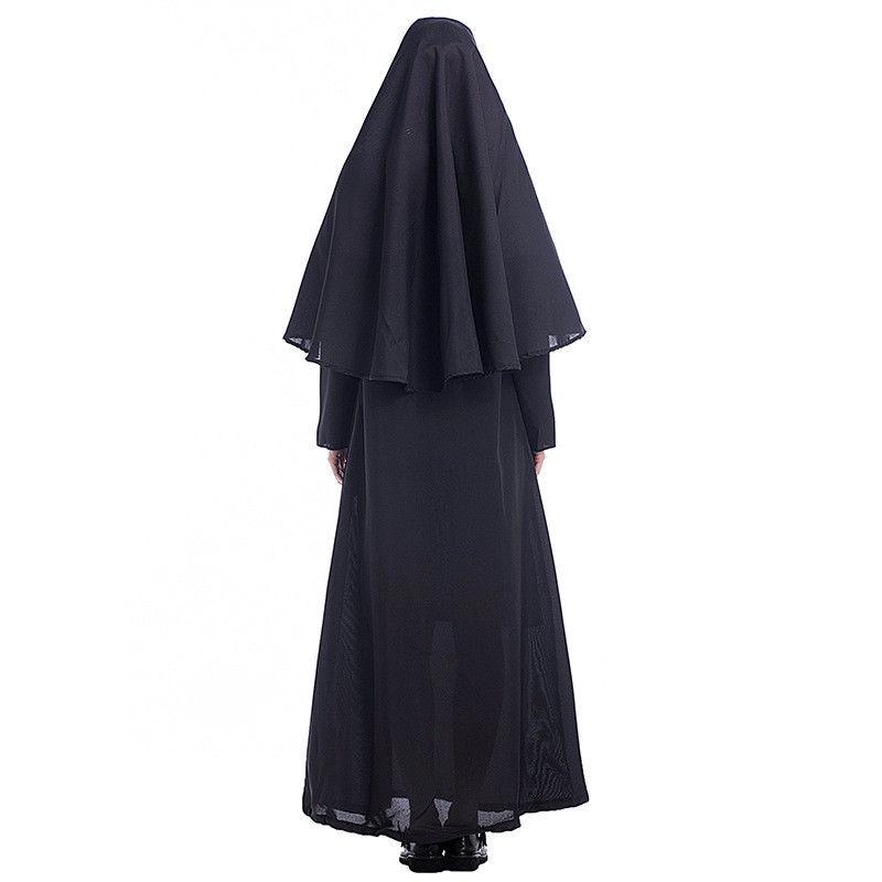 Stock Women Fancy Dress Nun Priest Sister Adult Cosplay Halloween Costume