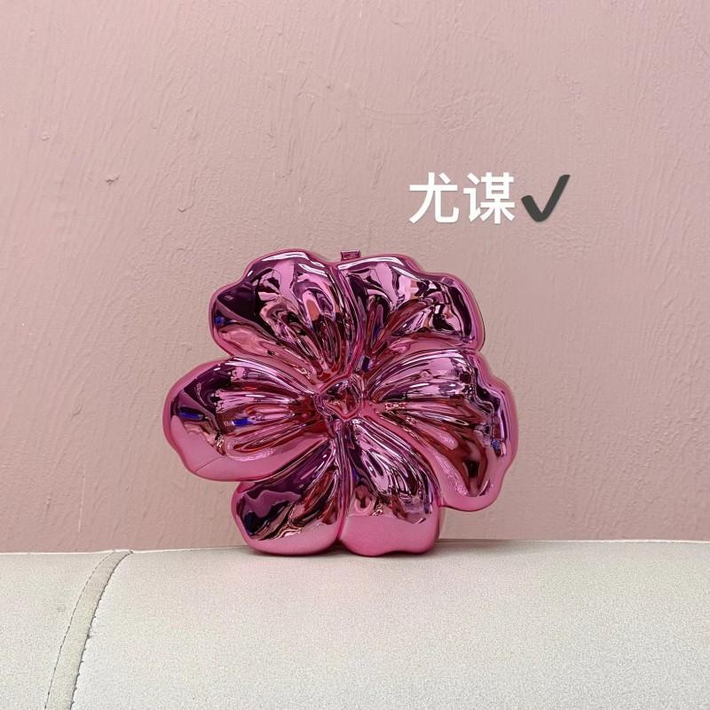 Acrylic Flower Shape Crossbody Bag Small Hard Shell Handbag With Lock Women Daily Wear