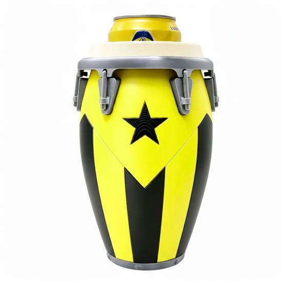 Conga Style Soda Can Holder 3D Printed Classic Drum Shape Flag Pattern 12Oz Standard Cola Beverage Beer Can Holder