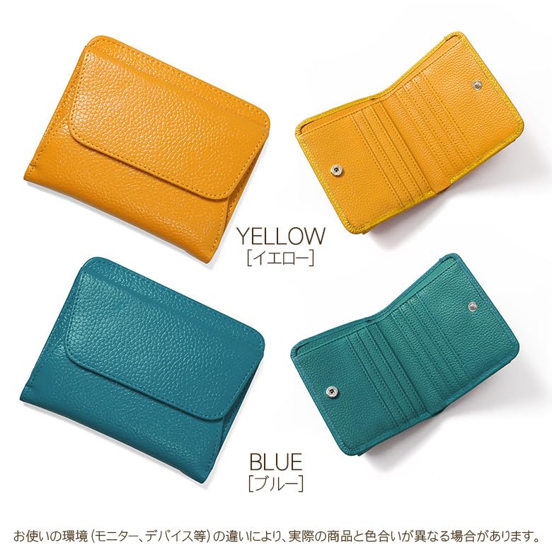 Blanc Pomme Damen-Bifold-Ledergeldbörse mit boxförmigem Münzfach, Grün, bp-1046