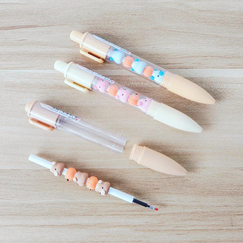 6-Piece DIY Neutral 0.5mm Click Pen Set for Students - Fun and Free Combination