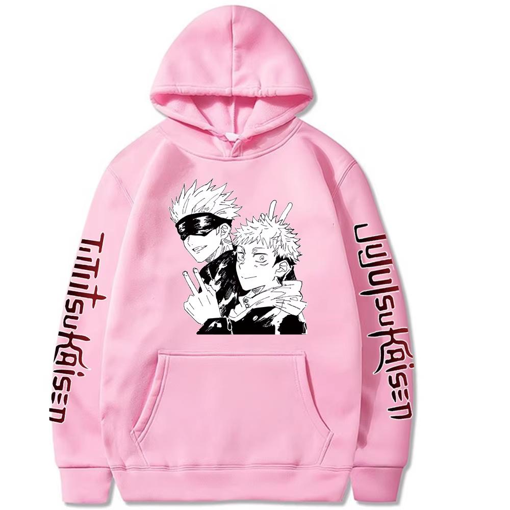 2026 Hot Sale Anime Jujutsu Kaisen Gojo Satoru Yuji Itadori Hoodie Y2K Men Women Harajuku Hip Hop Soft Sweatshirt Loose Cozy and Versatile