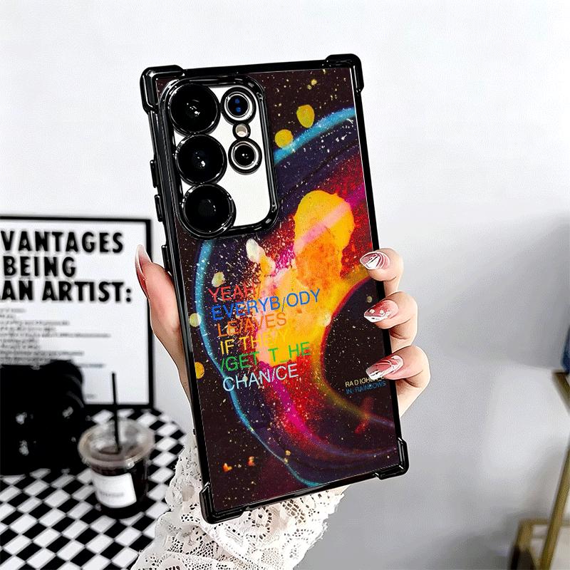 R-Radiohead Bnad Plating Phone Case For Samsung Galaxy S24 S25 FE S26 Edge S23 Ultra S22 S21 Plus S20 Anti-Fall Airabag Cover