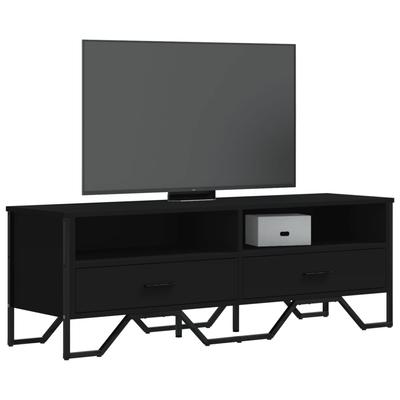Vidaxl Szafka Pod Tv, Czarna, 122X34X41 Cm, Materiał Drewnopochodny