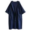 Spring New Literary Loose Large Size Knee Long Big Pocket Trench Coat Women's Hooded Commuter Casual