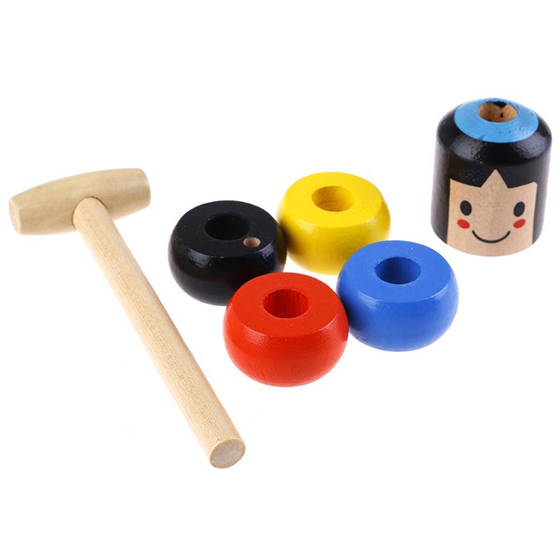 1Set Immortal Daruma Unbreakable Wooden Man Magic Toy Fun Toy Accessory