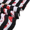 Set 4 Pezzi/Set Costume da Prigioniero per Adulti Bambini di Halloween con Stile Classico a Robe Stampa a Righe Role-Playing Top Pantaloni Cappello Set Catena