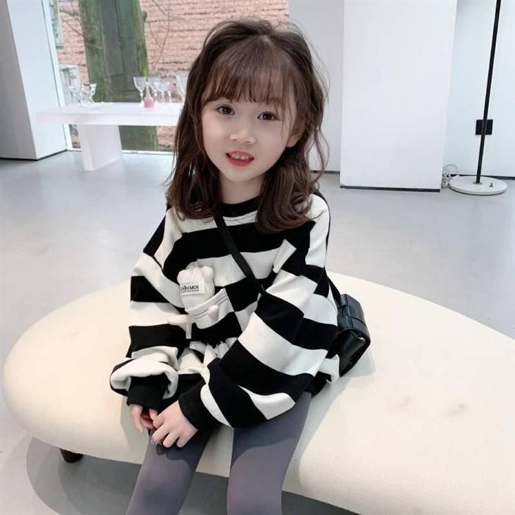 Girls Fleece Lined Sweatshirt Stylish Spring Autumn Top For Kids