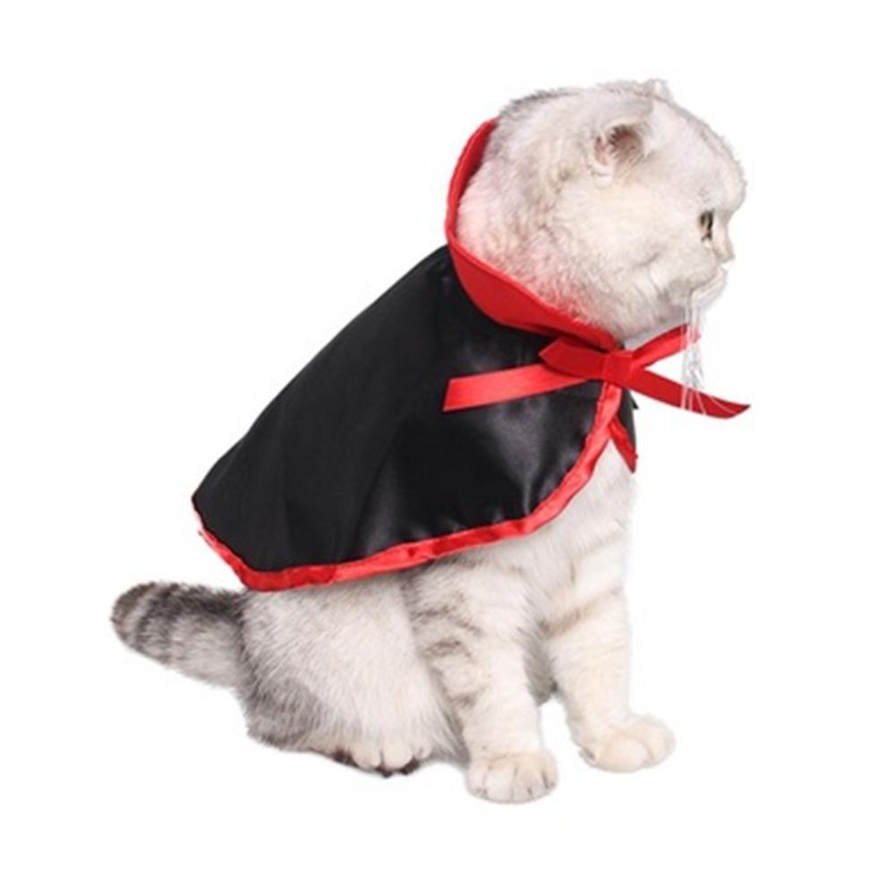 Pumpkin Pattern Halloween Cat Cloak Adjustable Bat Cat Halloween Costume Creative Breathable Pet Cosplay Costume Set Home Decor