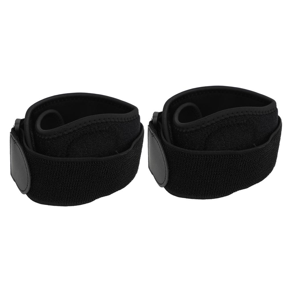 2PCS Tennis Elbow Brace Black EVA Cushioning Gasket Extended Binding Elbow Brace Support Strap for Men Women