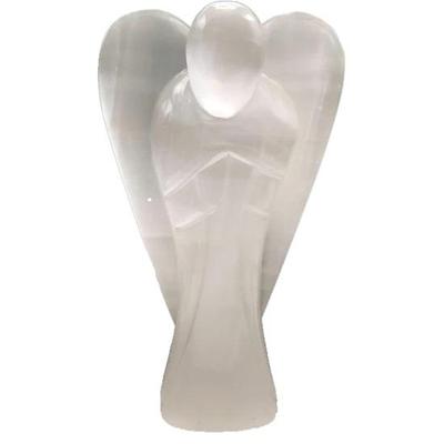 Pocket Wings Angel Statue Selenite Figurines Guardian Crystal for Spiritual Connection Angel Crystal
