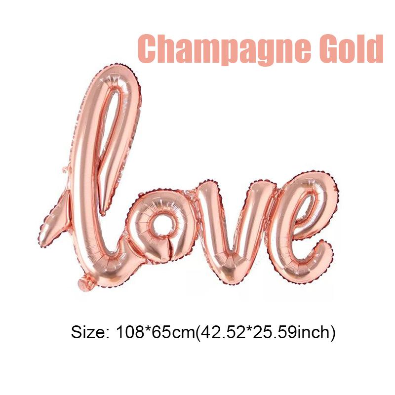 Red Ligatures Love Letter Foil Balloon Wedding Valentines Anniversary Party Decoration Wife Lover Romantic Props Surprise Gift