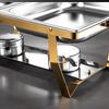 Stainless Steel Folding Buffet Warmer with Insulated Chafing Dish for Hotels and Commercial Use