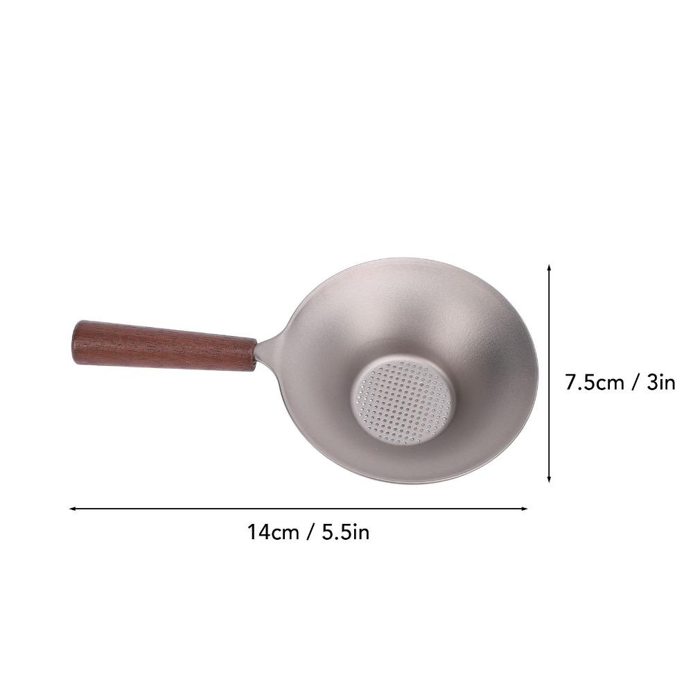 Solid Wood Handle Tea Filter Lightweight Ti Mesh Tea Sieve Tea Fine Mesh Strainer Loose Leaf Tea