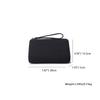 YONBEN Canvas Wristlet Bag Wallet with Card Slots and Phone Pocket - Lightweight Passport Holder for Women (Color: Black)