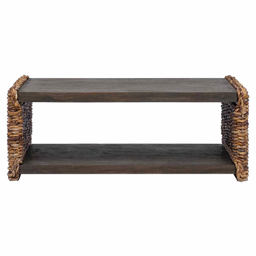 Coffee Table Natural 90 X 45 X 35 Cm Solid Mahogany Wood