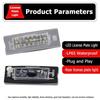 2pcs Canbus For FIAT Panda MK3 MK4 Typ 169 312 319 2003-2012 LED License Number Plate Light Lamp White 12v OEM#:71734797