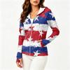 Women's Fashion Zip Up Hoodie Long Sleeve Sun Protection Jacket with Hood and Pockets Lightweight Printed Outerwear for Outdoor Activities