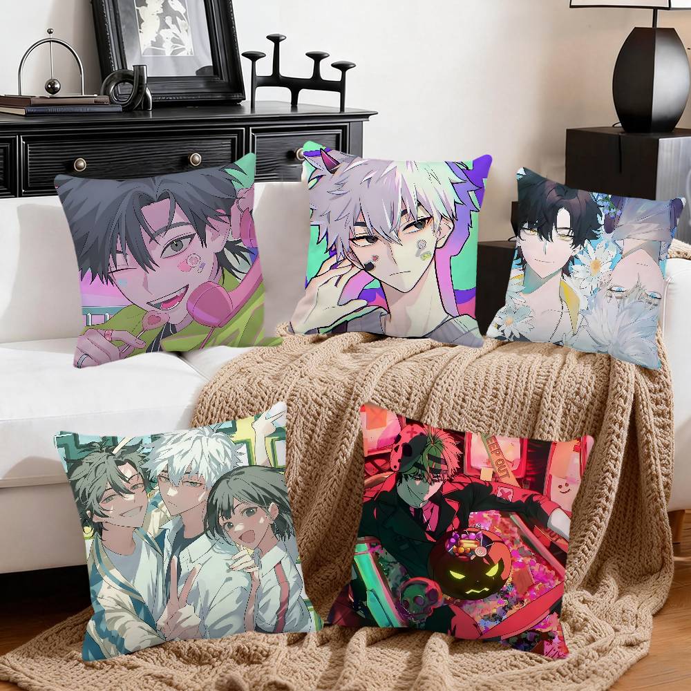 Anime Lu Guang Pillow Case Square Pillow Bedroom Sofa Leisure Comfort Cushion Car Home Decoration
