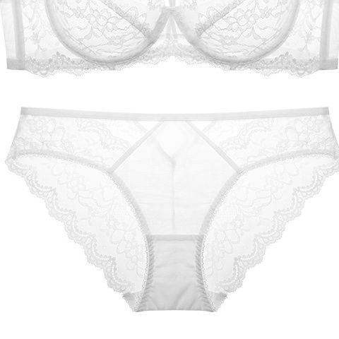 Neues reines Verlangen sexy Spitze transparent kleines Brust-Unterwäsche-Damenanzug dünn dick mm große Brust kleine große Größe BH-Abdeckung
