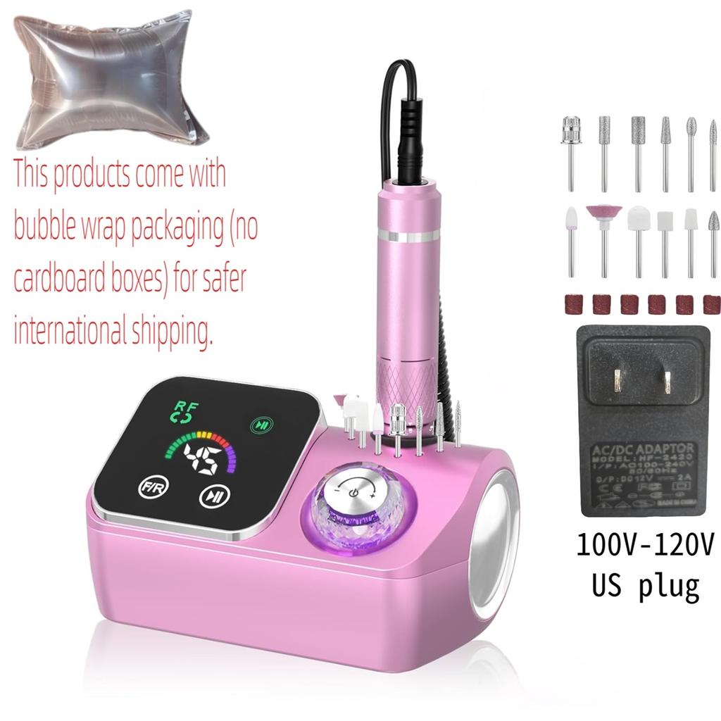 45000RPM Professional Electric Nail Drill Machine With LED Display Low Noise Nail Sander For Home Manicure Salon Use