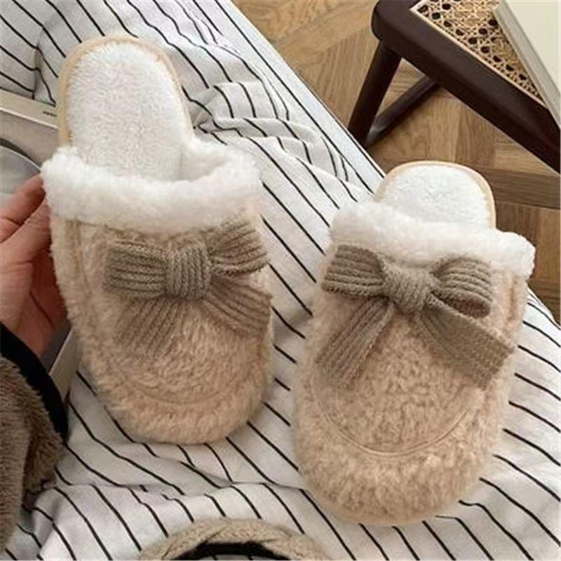 Cotton Slippers Women's Winter Autumn Cotton Slippers Dirt-resistant Thick Bottom Home Non-slip Student Dormitory Warm Confinement Slippers