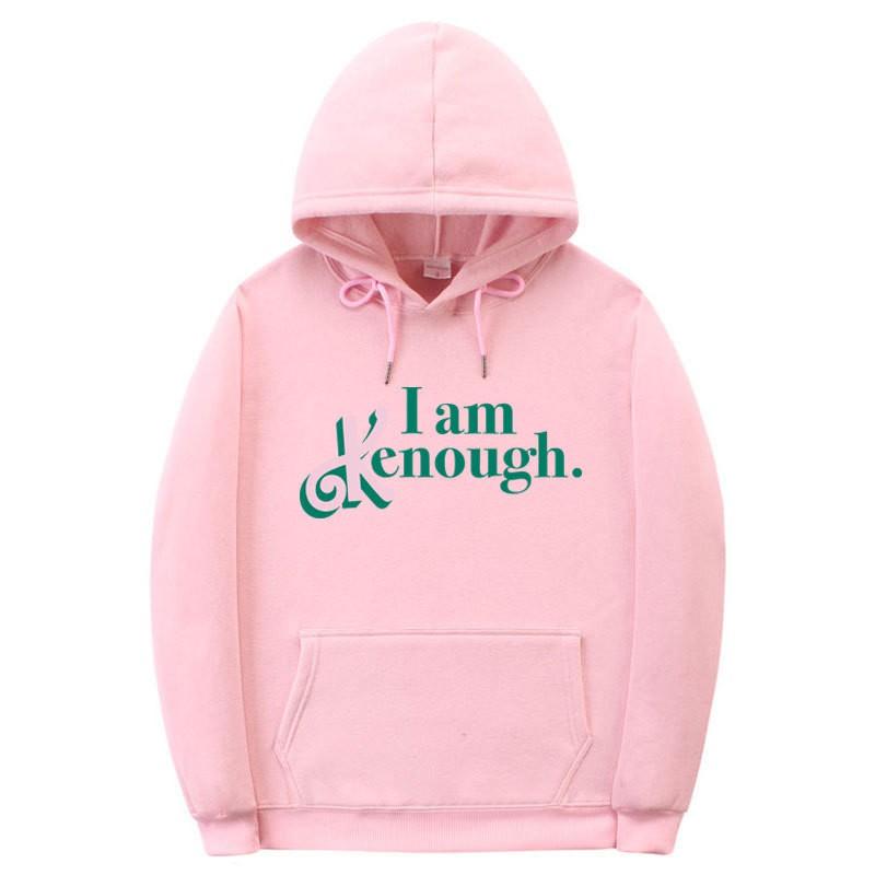 Barbie Movie Inspired I Am Kenough Printed Hoodie Men Loose Fit Casual Sport Sweatshirt Fall