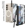 Samsung Z Fold6 Mobile Phone Case Magnetically Absorbed Wireless Charging Pen Case with Bracket Shell Film Integrated Hinge Full Enclosure