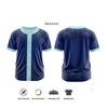 Customizable Men Spirit Button Baseball Jerseys Hip Hop Baseball T-Shirt Sublimation Printed Name Number Logo Uniforms ZB3924