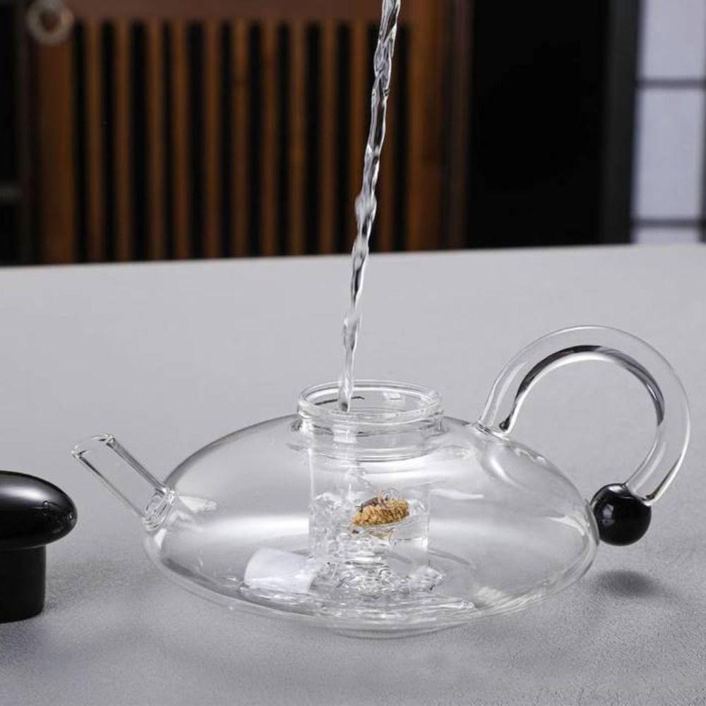 Nordic Style Deflated Tea Pot Heat Resistant Tea Brewing Pot Household Flower Tea Kettle Fruit Tea