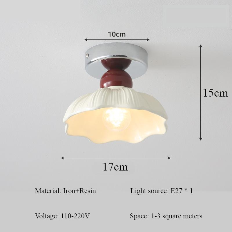 

Потолочный светильник из смолы в стиле ретро Cream Wind, скандинавский современный светильник для прихожей, украшение для прохода в спальне, подвесной светильник E27 tri colored light бежевый