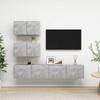 Ensemble de meubles TV 4 pcs  béton Bois d'ingénierie