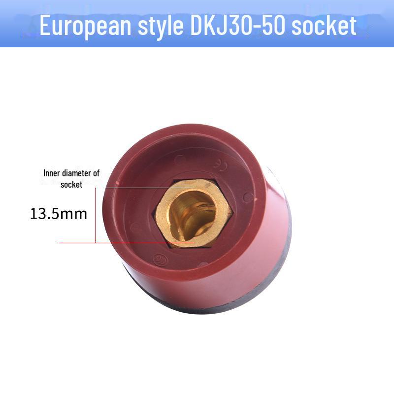 European Style All-Copper Welding Machine Quick Connector Plug DJK10-25 35-50