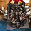 Novel A-American G-Gods Throw Flannel Cozy Print Blanket, Portable, Durable Machine Washable Cute Cool