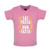 Eat Pasta, Run Fasta - Kids Baby Kids Boys Girls Unisex T-Shirt / Bodysuit - Love Italian 5K 10K