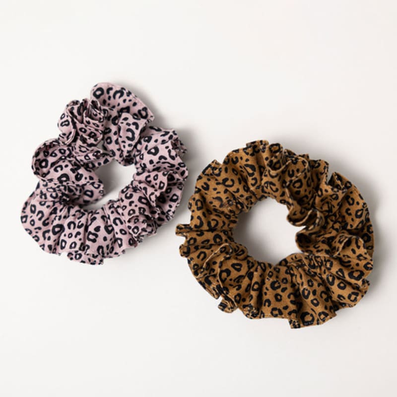 DUNDROP DD_Leopard Print Round Scrunchie_2color
