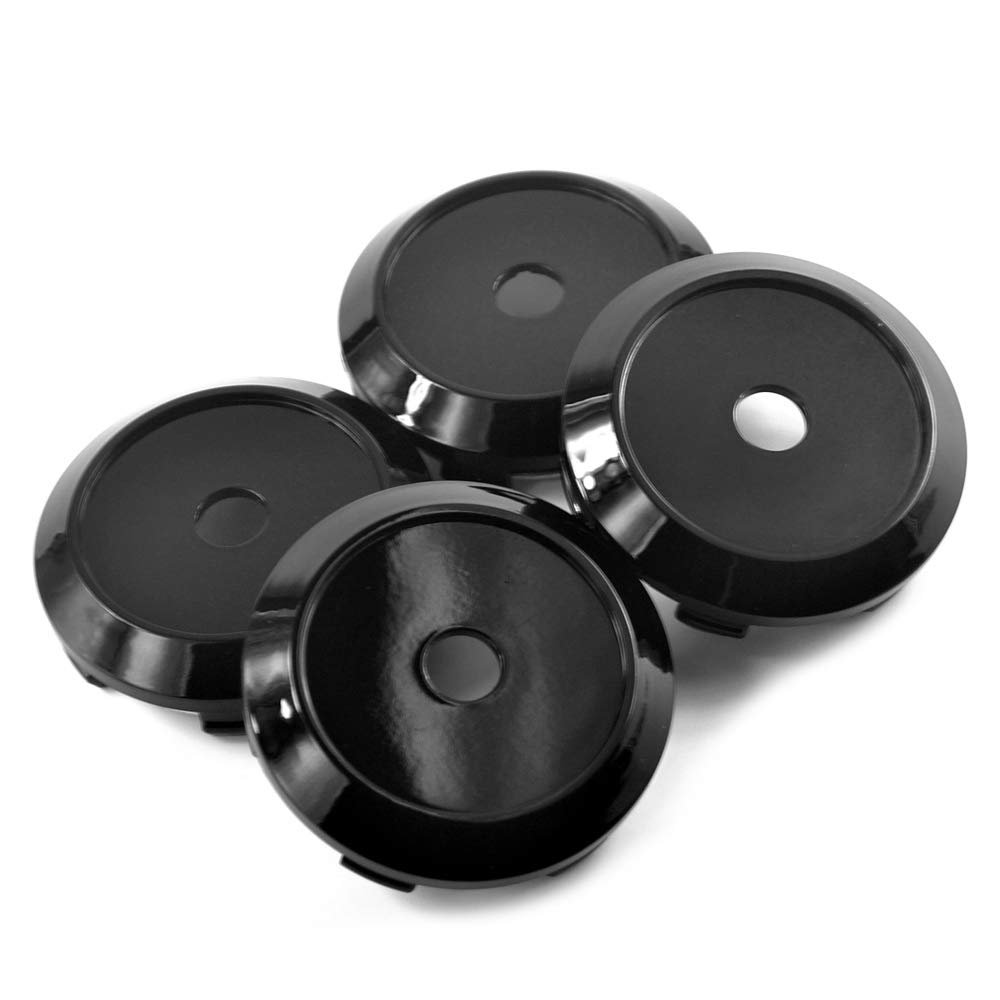 Hjulkapsel senter 68mm 4 stk Svart hjulkapsel senterdeksel