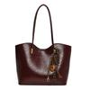 Pu Tote Bag For Women Large Capacity Casual Handbag With Zipper Closure For Daily Use