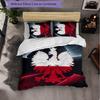 Poland Football Pattern 3 Pieces Bedding Set Soft Microfiber Duvet Cover with Pillow Cases for Bedroom