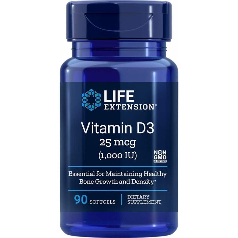 

Life Extension Vitamin D3, 25 mcg (1,000 IU), 90 Capsules