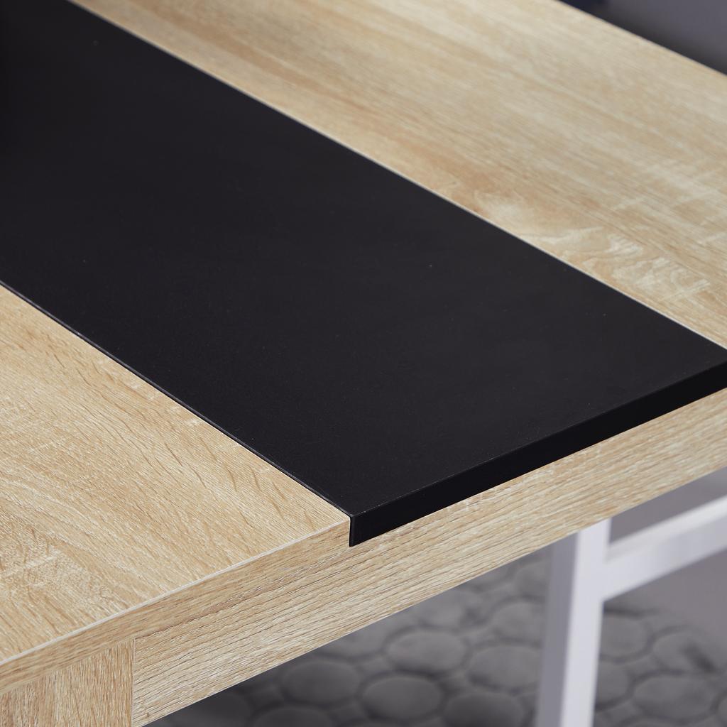 Dining Table Kitchen Table Modern Design with Large Top 2-4 People In Wood Dim. 120L X 69W X 75H Cm