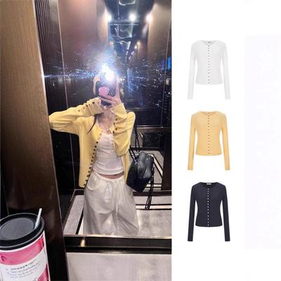 Knitted Cardigan Women's Early Autumn New Button Sweater Jacket Atmosphere Wear Long-sleeved Top