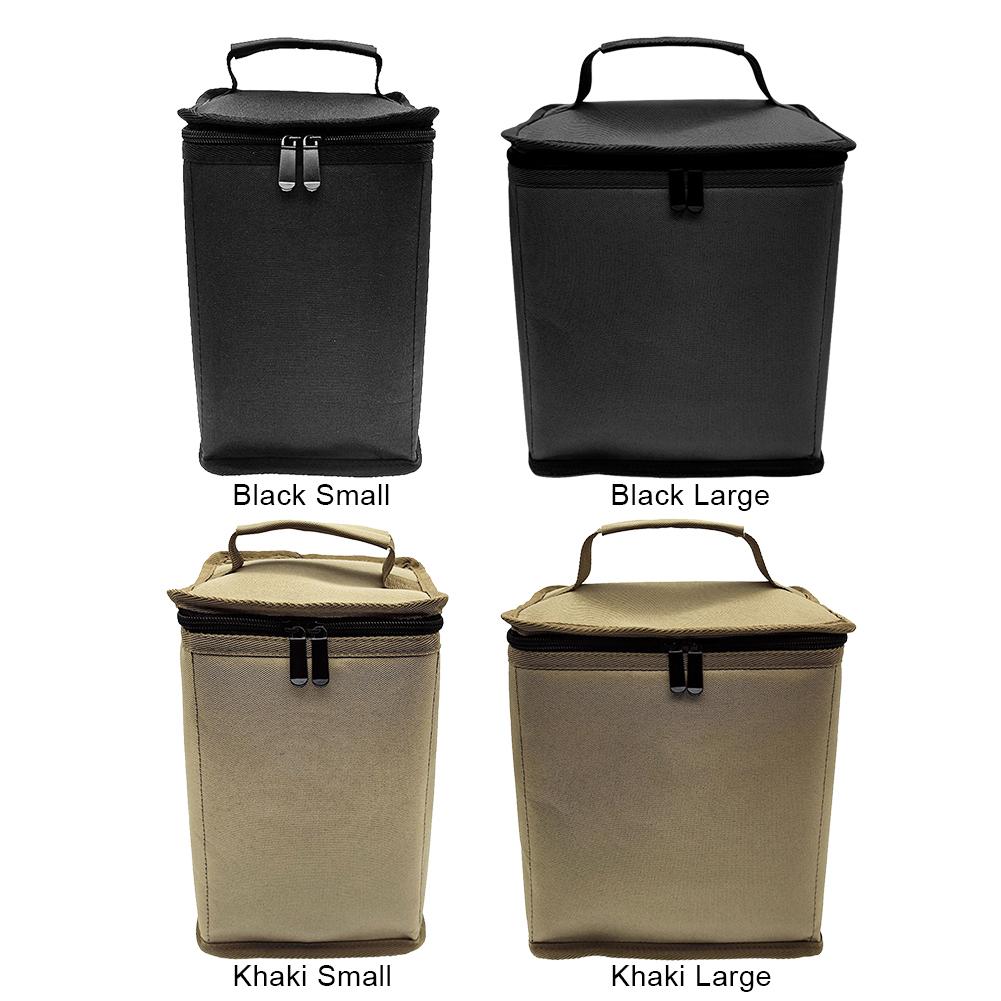 Butane Fuel Canister Anti-Collision Cover 600D Oxford Cloth Camping Lantern Gas Tank Bag with Handle for Outdoor Camping Cooking