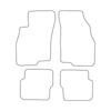 [BLM]FI026 Red - Set of Velour Floor Mats To Fit Fiat Punto Evo 2009-2012 - Red Trim
